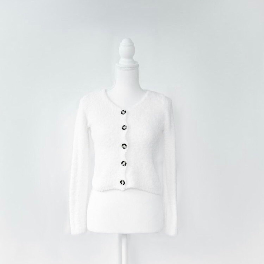 Cream button up sweater